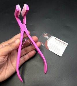 Alicates de prensa de cinta de acero inoxidable de grado quirúrgico rosa fuerte, herramientas de extensión de cabello al por mayor, artículos profesionales de gran venta - Product Image 5