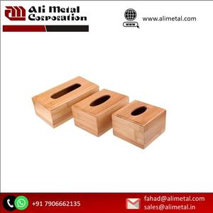 Vajilla Servilletero de madera Soporte de papel tisú de mesa de lujo de madera de alta calidad para mesa de comedor - Product Image 5