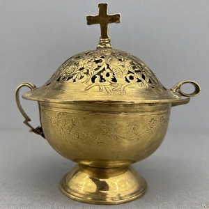 Church Glory, incensario colgante de luz de latón hecho a mano, quemador de incienso de Iglesia Vintage para ambiente ceremonial y espiritual - Product Image 4