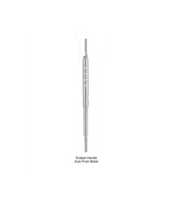Manche de scalpel mobile à poussée automatique, droit, pour micro-instruments dentaires, support de lame chirurgicale en acier inoxydable - Product Image 4