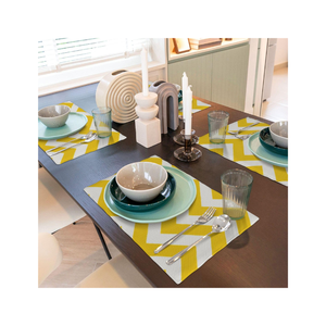 Ruffle Border Embroidered Twill Cotton Table Mats 14x20 Inches Made In India GOTS Certified 210GSM Stain Resistant OEM ODM Ready - Product Image 4