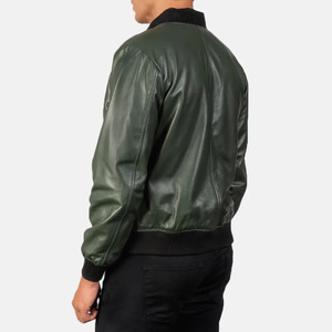 Chaqueta de Cuero para Hombre, Estilo Casual, de Alta Calidad, Chaqueta de Cuero para Hombre de Buena Calidad, Chaqueta de Color Sólido para Hombre, Venta al Por Mayor - Product Image 2