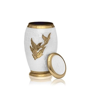 Nuevo Diseño de Última Generación, Urna Funeraria Biodegradable Blanca de Estilo Europeo Grabada, de 200 Pulgadas Cúbicas, para Cenizas Humanas, Diseño Único - Product Image 2