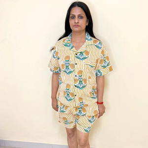 2025 nouveau deux pièces pur coton ensemble de nuit vêtements de nuit vêtements de détente robe de nuit boutonnée pour les femmes - Product Image 1