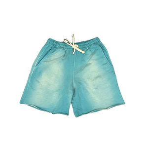 Custom Blank <b>Men's</b> <b>Short</b> Drawstring Acid Wash <b>Vintage</b> Plain Cotton Fleece Jogger Sports Wash <b>Men's</b> <b>Shorts</b> OEM wholesale - Product Image 1