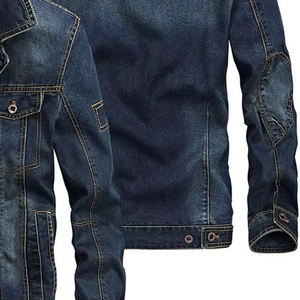 Veste en jean streetwear, mode urbaine, vêtement extérieur en jean, design personnalisé disponible, coupe moderne, légère, vestes en jean personnalisées - Product Image 6