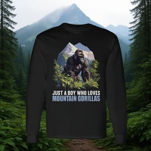 Camiseta de manga larga Just A Boy Who Loves Mountain Gorillas - Product Image 3