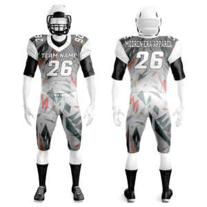 Venta al por mayor de camisetas de fútbol americano 3D, kits de uniformes en blanco para jóvenes de verano, trajes de jugadores de fútbol sublimados personalizados cortos - Product Image 3