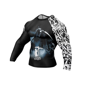New Designs Custom Printed Bjj Long &half Sleeve jiu jitsu kimono Rash Guard <b>Compression</b> <b>Shirt</b> MMA Base Layer Boxing Rash Guard - Product Image 2