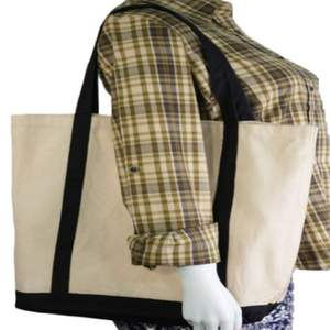 Eco-Friendly Custom Logo <b>Printed</b> 100% Cotton Canvas Tote Bag <b>Large</b> Designer Travel Reusable Shopping Tote with Washable Feature - Product Image 2