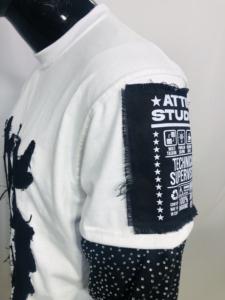 T-shirt homme 100% coton de haute qualité style vintage vieilli épaule tombante de haute qualité logo surdimensionné décontracté - Product Image 5