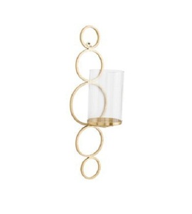 ที่ใส่เทียนแบบมีกระจกเงาติดผนังดีไซน์สวยงามเชิงเทียนเหล็กสีดำตกแต่งบ้านเชิงเทียนติดผนังจากอินเดีย - Product Image 2