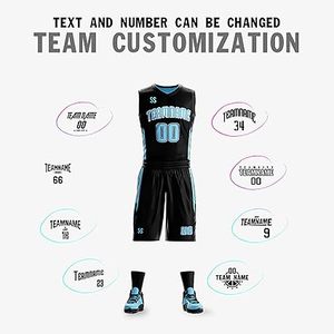 Personnalisez votre propre maillot de basket-ball réversible, uniforme personnalisé avec nom et numéro pour hommes, femmes et jeunes - Product Image 5