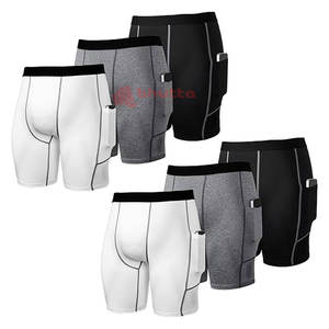 Pantalones cortos de compresión transpirables de alta calidad para hombre, venta al por mayor, pantalones deportivos, entrenamiento atlético, correr, pantalones cortos de compresión para la venta - Product Image 1