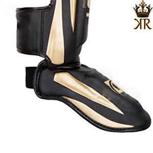 Twins Shin & Instep Guard Cuero genuino Kick Boxing Training Alta calidad Personalizado Venta al por mayor Espinilleras profesionales - Product Image 3