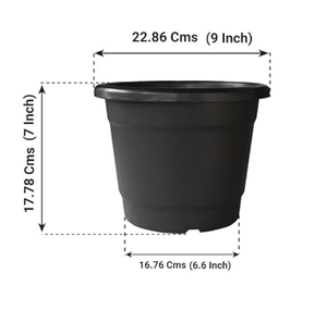 กระถางพลาสติกทรงกลมภาชนะใส่พืชทนทานสูง - Product Image 4