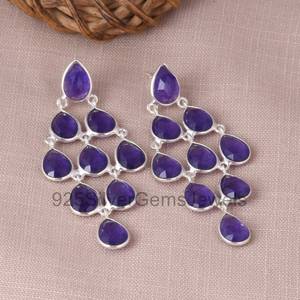 Collier de perles de sodalite naturelle, collier de perles rondes lisses en sodalite de 8mm, collier ras du cou en cristal fait main bijoux en perles - Product Image 5