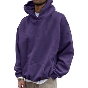 2024 poids lourd 100% coton hommes sweat Logo personnalisé imprimé français éponge polaire Boxy surdimensionné sweats à capuche brodés - Product Image 3