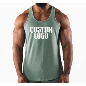 Vente à chaud Débardeur de gymnastique pour hommes Gilet musculaire en coton Vêtements de sport d'entraînement sans manches avec logo personnalisé et service OEM disponible - Product Image 6