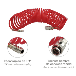 Tubo a spirale per aria compressa da 7,5 metri con adattatore rapido - Product Image 3