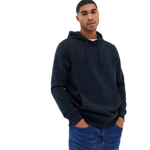 Sudadera con capucha de algodón 100% de alta calidad para hombre, Polar térmico de invierno con bordado impreso personalizado, capucha sólida cálida - Product Image 5