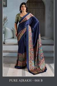 Rajtex <b>Presents</b> Pure Amrich Modal Satin Fashion ale Saree For Womens Catalog Wholesaler And Exporter - Product Image 4