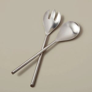 Juego de Cuchara y Tenedor para Servir Multiusos de Acero Inoxidable Dorado, Servidor de Ensaladas de Metal Estilo Martillado para Buffet de Pasta y Mesa de Comedor - Product Image 6