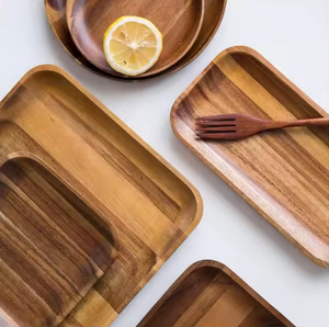 Plateau et assiette en bois-Léger, élégant et durable VIET FARGIMEX VENTE EN GROS - Product Image 4