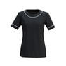 เสื้อโยคะสีขาวนวลลายทางสีดำ รุ่น E-3121 (L) แบบตัดเย็บ - Product Image 3