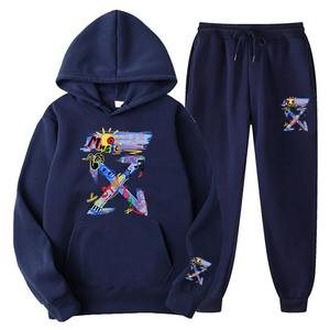 Personalización 3D Puff Print Street Sweatpants y Hoodie Set Unisex Over Size Sudadera Sweatsuits Hombres Chándales Con Logo - Product Image 5