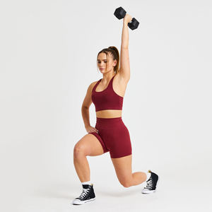 Vente en gros de vêtements de sport taille haute collants de gymnastique shorts de sport leggings de yoga en coton pour levage de fessiers sans couture shorts de yoga pour femmes - Product Image 4