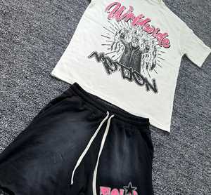 Best Summer Sets <b>Men</b> <b>jeans</b> Shorts High Quality Short Sleeve T <b>Shirt</b> Custom Logo Vintage Summer Sets <b>Men</b> Breathable 2 Pcs Set - Product Image 2