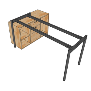 Pieds de meuble en acier au carbone de style industriel pour cuisine et salle à manger 140x60 cm HCOM215 - Product Image 3