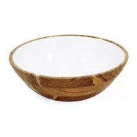 Bol de service en bois, design moderne et écologique, décoration de mariage et de maison, couleurs et tailles personnalisées, vente chaude