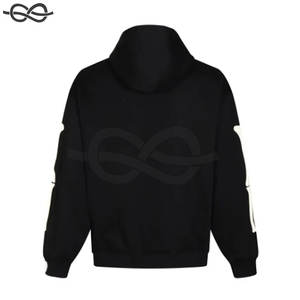 Top qualité 100% coton vêtements pour hommes sweats à capuche Denim Streetwear survêtements bouffée impression larmes à capuche pour hommes - Product Image 4