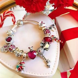 Pulsera de Plata de Ley S925 con Circonitas y Oro Rosa, Regalo de Cumpleaños para Mujer, Venta al por Mayor de Fábrica, Joyería para Fiestas y <span class=keywords><strong>Navidad</strong></span> - Product Image 2