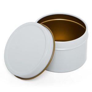 Envases de hojalata blancos profundos reciclables de grado alimenticio, latas de hojalata en relieve para dulces, cosméticos, té y chocolate - Product Image 3