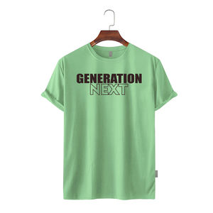 T-shirt décontracté à manches courtes et col rond pour homme, tricoté 100 % coton, écologique, respirant, grande taille, 220g, collection Printemps 2026, tendance, OEM - Product Image 4