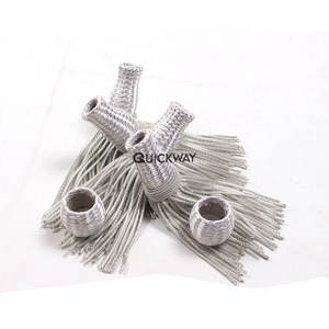 Wholesale OEM French Bullion <b>Wire</b> Metallic Tassel with <b>Hanging</b> Cord Rope Tassel in Silver Color - Product Image 6