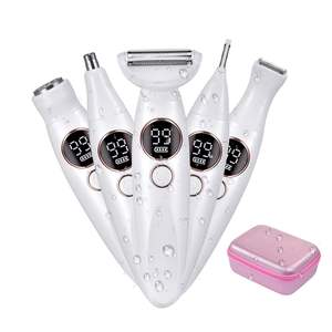 Depiladora Eléctrica Recargable 5 en 1 para Mujer, Afeitadora Corporal Húmeda y Seca sin Dolor, Cinco Cuchillas, IPX7, para Rostro, Brazos, Muslos y Zona del Bikini - Product Image 3