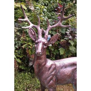 2025 Vintage tamaño real bronce Reno Navidad decorativa jardín escultura Venta caliente hecho a mano antiguo Reno estatuilla - Product Image 5