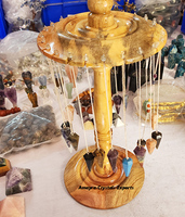 Indah Kayu Batu Permata Pendulum Berdiri Dowsing Pendulum Pemegang untuk Hadiah Beli Grosir dari Amayra Kristal Ekspor India