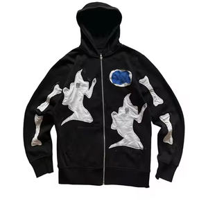 เสื้อสเวตเตอร์สไตล์สตรีทแวร์สำหรับผู้ชายเสื้อมีฮู้ดผ้าคอตตอนไล่ระดับสีสำหรับผู้หญิงและผู้ชาย - Product Image 1