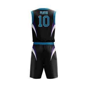 Uniformes de basket-ball pour hommes, vêtements de sport en gros, nom personnalisé, numéro d'équipe, maillot et short de sport par sublimation - Product Image 5