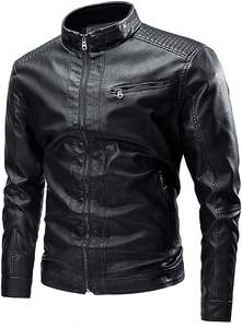 2023 mejor chaqueta universitaria de cuero genuino europeo a prueba de viento para hombres moda de talla grande para invierno - Product Image 3