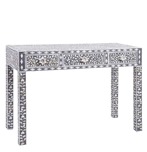 Savi โต๊ะคอนโซลแบบฝังกระดูกสีเทาทำจากไม้ทำจากโรงงาน - Product Image 2