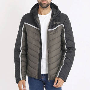 เสื้อแจ็กเก็ตขนเป็ดสำหรับผู้ชายเสื้อสไตล์สตรีทแวร์พร้อมโลโก้ด้านหน้ากันลมและลำลองสำหรับ2025 - Product Image 1