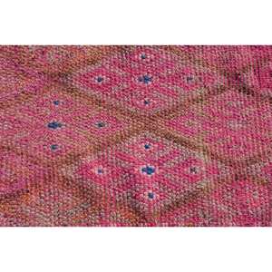 Tapis turc vintage bohème 2.5ft X 11.9ft classique grande surface rose Beige Patchwork Design laine matériel Latex support classique - Product Image 5