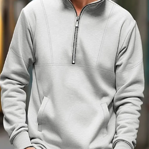 Sweat à capuche personnalisé en coton épais 100 pour hommes, streetwear 500 g/m², imprimé en 3D et gaufré - Product Image 4