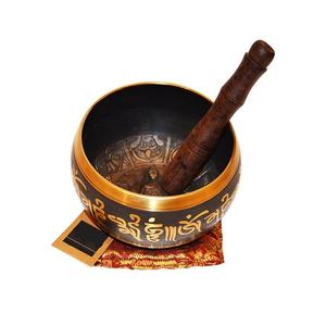 Cuenco de latón de último diseño con palo de madera, cuenco de meditación de yoga de forma redonda de calidad superior a bajo precio - Product Image 1